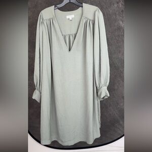 Prologue Sage Green V-Neck Long Sleeve Dress | Size L